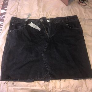 ASOS Plus size denim black skirt